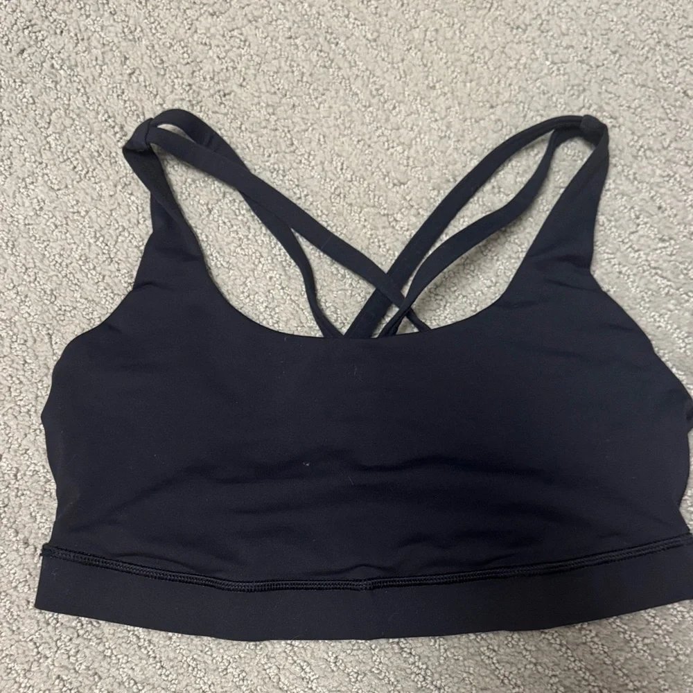 Lululemon Energy Bra Size 8 Womens Black - Picture 1 of 6
